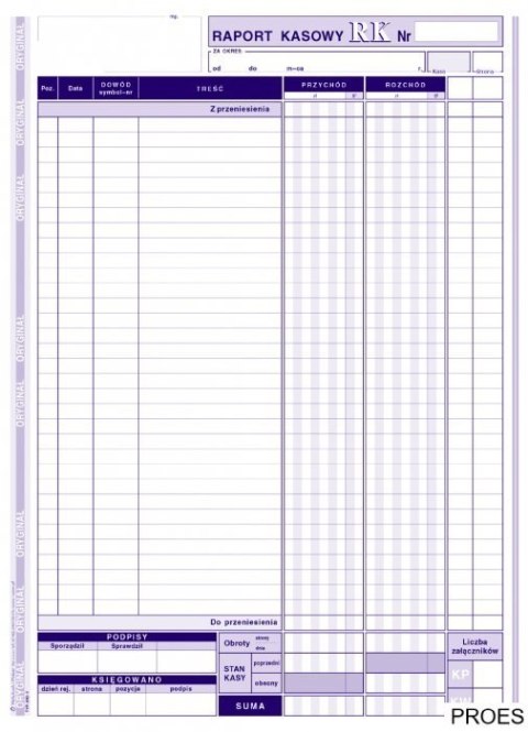 410-1 Raport Kasowy A4 80 kartek MICHALCZYK I PROKOP 410-1 Raport Kasowy A4 80 kartek MICHALCZYK I PROKOP