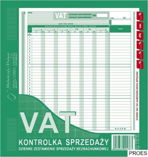 418-2 Kontro.sprz.VAT 2/3 A4N! MICHALCZYK I PROKOP 418-2 Kontro.sprz.VAT 2/3 A4N! MICHALCZYK I PROKOP