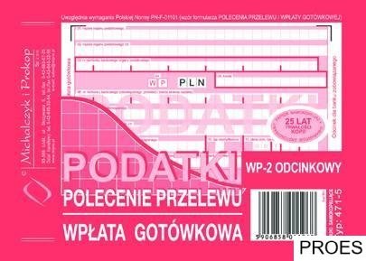 471-5 Podatki Polecenie Przelewu MICHALCZYK&PROKOP A6 80 kartek 471-5 Podatki Polecenie Przelewu MICHALCZYK&PROKOP A6 80 kartek