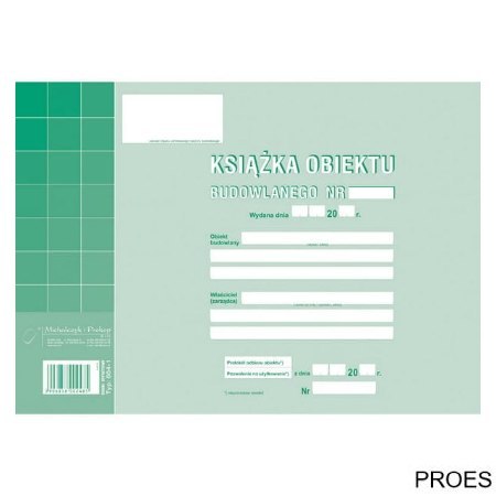 604-1N Książka obiektu budowlanego, A4 zeszyt, MICHALCZYK&PROKOP 604-1N Książka obiektu budowlanego, A4 zeszyt, MICHALCZYK&PROKOP