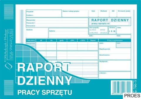790-3 Raport dzien.pr.sprz.A5 MICHALCZYK I PROKOP 790-3 Raport dzien.pr.sprz.A5 MICHALCZYK I PROKOP