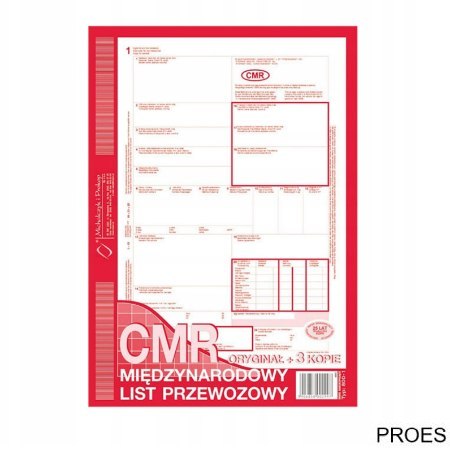 800-1 CMR Międzynarodowy list przewozowy (1+3), A4 80 kartek, MICHALCZYK&PROKOP 800-1 CMR Międzynarodowy list przewozowy (1+3), A4 80 kartek, MICHALCZYK&PROKOP