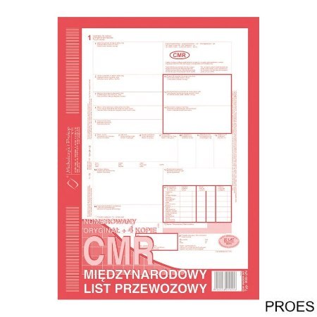 800-2 CMR międzynarodowy list przewozowy (1+4), A4 80 kartek, MICHALCZYK&PROKOP 800-2 CMR międzynarodowy list przewozowy (1+4), A4 80 kartek, MICHALCZYK&PROKOP