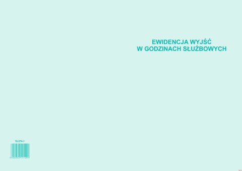 Ewidencja wyjść A4, 32 strony offset, 10-574-1 DOTTS