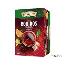 Herbata BIG-ACTIVE Rooibos pomarańcza i wanilia 20t czerwona
