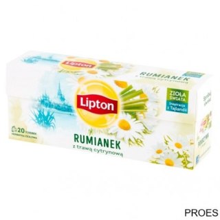 Herbata LIPTON TAJLANDIA rumianek z trawą cytrynową CAMOMILE 20t ziołowa