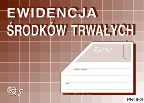 K-08 Ewidencja środków trwałych A5 MICHALCZYK&PROKOP K-08 Ewidencja środków trwałych A5 MICHALCZYK&PROKOP