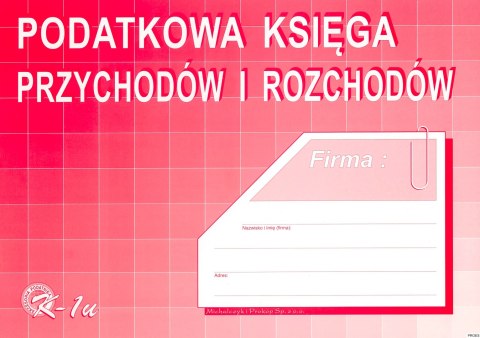 K-1U Podatkowa księga przychodów i rozchodów A4 offset MICHALCZYK&PROKOP K-1U Podatkowa księga przychodów i rozchodów A4 offset MICHALCZYK&PROKOP