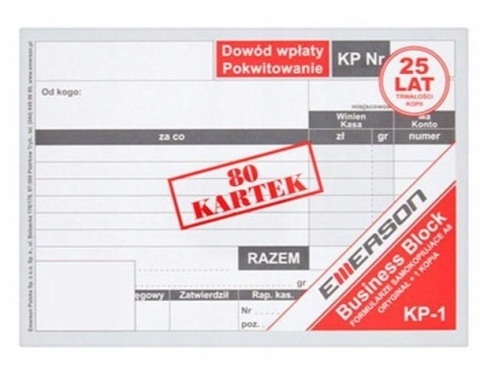 KP-1 Kasa przyjmie A6 80k.1+1 EMERSON aekp-a61k058