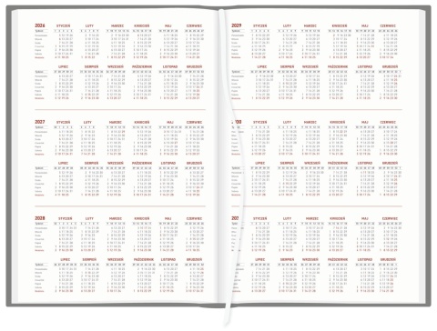 Kalendarz A4 dzienny UNIWERSALNY Vivella 238 A4DB czarny 2026 WOKÓŁ NAS