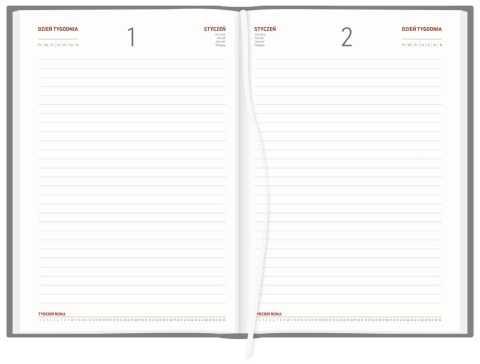 Kalendarz A4 dzienny UNIWERSALNY Vivella 238 A4DB czarny 2026 WOKÓŁ NAS