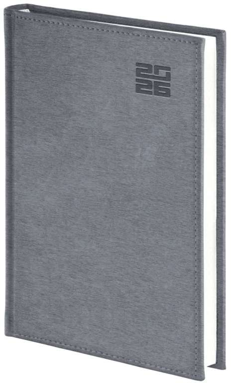 Kalendarz B6 dzienny Aluminium Standard 237 B6DB srebrny 2026 WOKÓŁ NAS