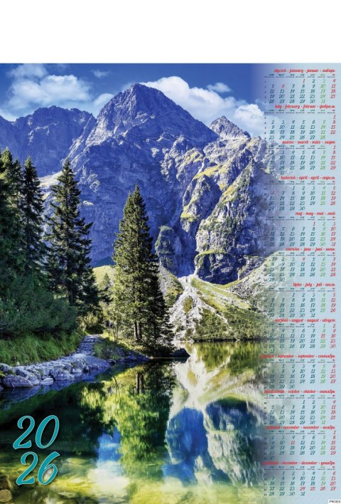 Kalendarz Plakatowy B-1, P01 - MORSKIE OKO 2026 Kalendarz Plakatowy B-1, P01 - MORSKIE OKO 2026