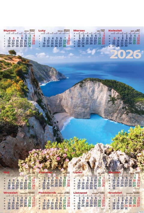 Kalendarz Plakatowy B-1, P03 - KLIFY 2026 Kalendarz Plakatowy B-1, P03 - KLIFY 2026