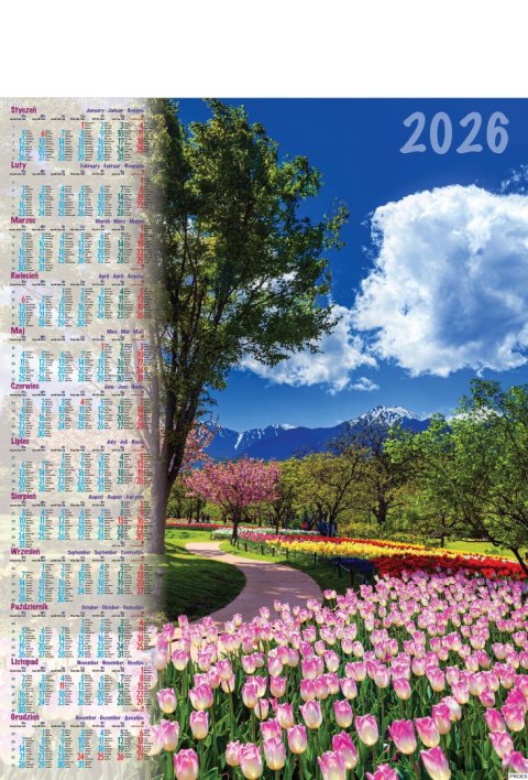 Kalendarz Plakatowy B-1, P04 - PARK 2026 Kalendarz Plakatowy B-1, P04 - PARK 2026