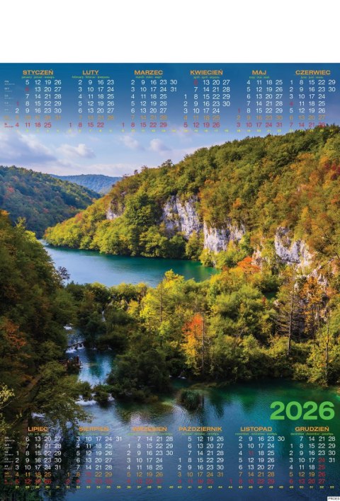Kalendarz Plakatowy B-1, P05 - JESIEŃ 2026 Kalendarz Plakatowy B-1, P05 - JESIEŃ 2026