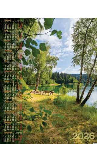 Kalendarz Plakatowy B-1, P06 - JEZIORO 2026