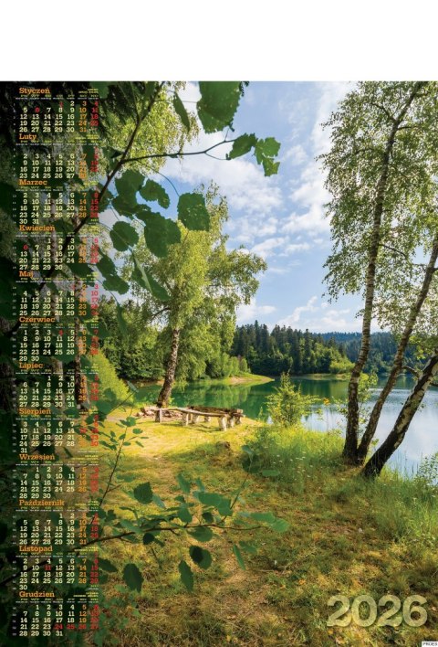 Kalendarz Plakatowy B-1, P06 - JEZIORO 2026 Kalendarz Plakatowy B-1, P06 - JEZIORO 2026
