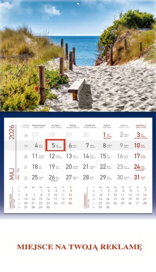 Kalendarz jednodzielny KS056B MORZE 2026 WOKÓŁ NAS