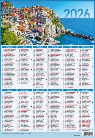 Kalendarz plakietka KS059 mix 2026 WOKÓŁ NAS