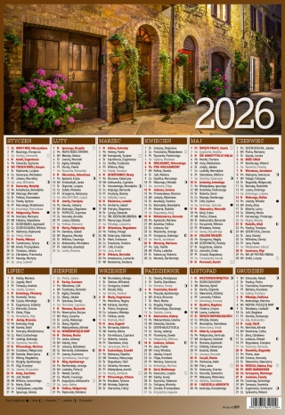 Kalendarz plakietka KS059 mix 2026 WOKÓŁ NAS