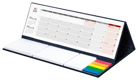 Kalendarz z notesem MAXI miesięczny KB062B granat 2026 WOKÓŁ NAS