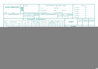 Karta drogowa A4, 80 kartek numerowana offset, 10-801-1N DOTTS