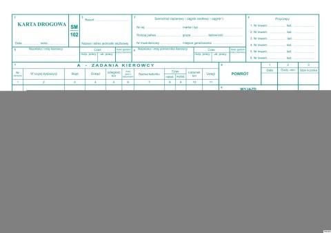 Karta drogowa A4, 80 kartek numerowana offset, 10-801-1N DOTTS