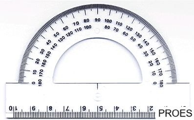 Kątomierz 180 stopni DONAU 10 cm, plastikowy
