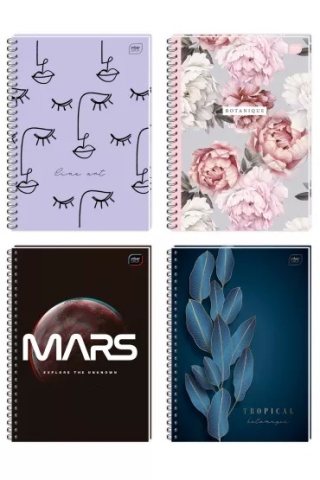 Kołozeszyt A4 120k. krat. kolor. marg.+przek. HYBRID