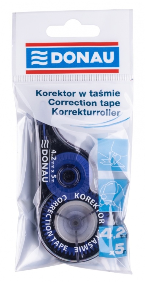 Korektor w taśmie DONAU, myszka, 4,2mmx5m, 7634001PL-99