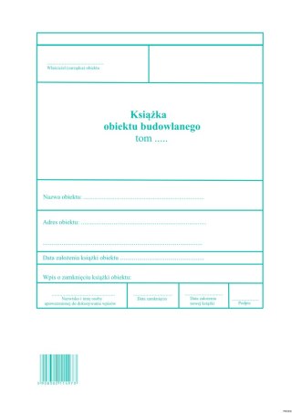 Książka obiektu budowlanego, A4 zeszyt, 10-604-1N DOTTS