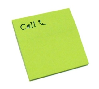 Notes samoprzylepny D.RECT TEXT 75x75mm 50k CALL 110534