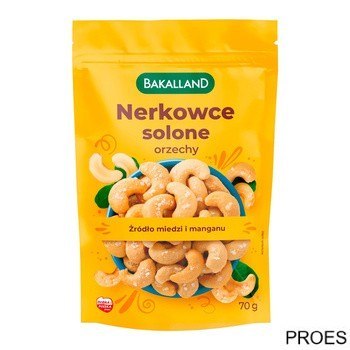 Orzechy nerkowca solone 70g BAKALLAND