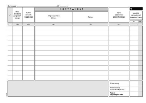 Podatkowa księga przychodów i rozchodów A5, 32 strony offset, 10-K-3U DOTTS Podatkowa księga przychodów i rozchodów A5, 32 strony offset, 10-K-3U DOTTS
