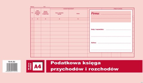 Podatkowa księga przychpdów i rozchodów A4, 96 stron offset 10-K-2U DOTTS Podatkowa księga przychpdów i rozchodów A4, 96 stron offset 10-K-2U DOTTS