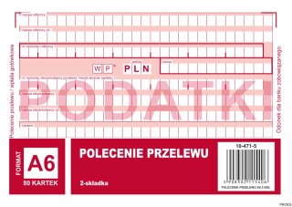 Polecenie przelewu 2 odcinkowe A6, 80 kartek 10-471-5 DOTTS