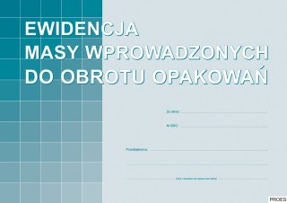 S-220-1 Ewidencja masy wprowadzonych do obrotu opakowań A4 MICHALCZYK I PROKOP