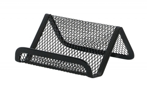 Stojak na wizytówki siatka 95x75x45 czarny KF04728