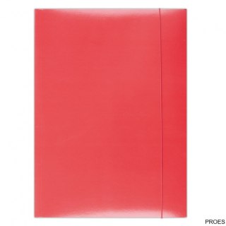 Teczka z gumką , karton, A4, 300gsm, 3-skrz., czerwona, typu OFFICE PRODUCTS 21191131-04