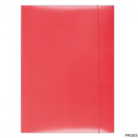 Teczka z gumką , karton, A4, 300gsm, 3-skrz., czerwona, typu OFFICE PRODUCTS 21191131-04