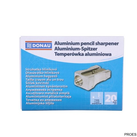 Temperówka aluminiowa pojedyncza srebrna DONAU