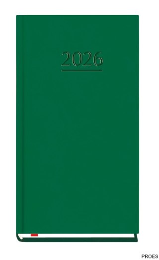 Terminarz Kieszonkowy 90x165mm 2026 - ciemno zielony Michalczyk i Prokop T-231V-Z2