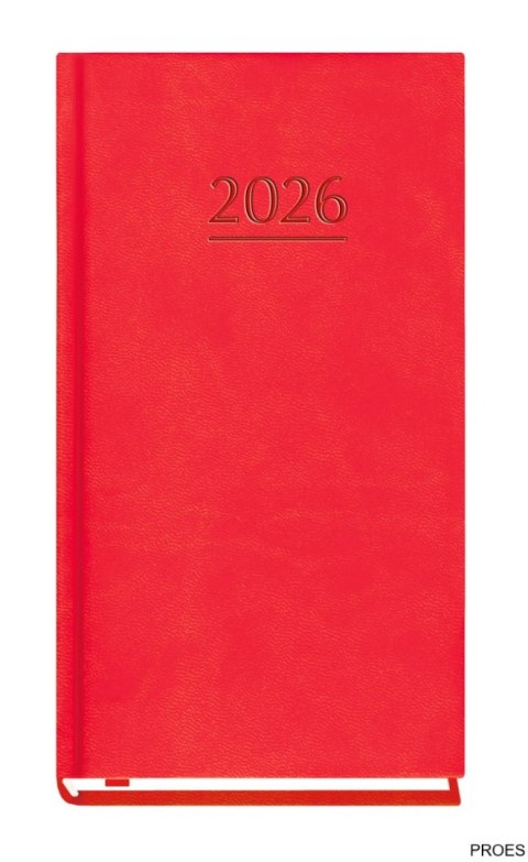 Terminarz Kieszonkowy 90x165mm 2026 - czerwony Michalczyk i Prokop T-231V-C Terminarz Kieszonkowy 90x165mm 2026 - czerwony Michalczyk i Prokop T-231V-C