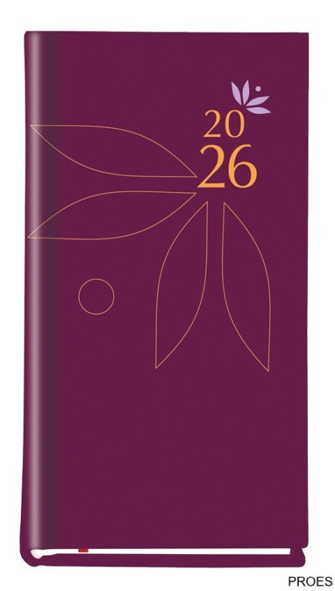 Terminarz Koliber 75x130mm 2026 -fioletowy Michalczyk i Prokop T-320-06