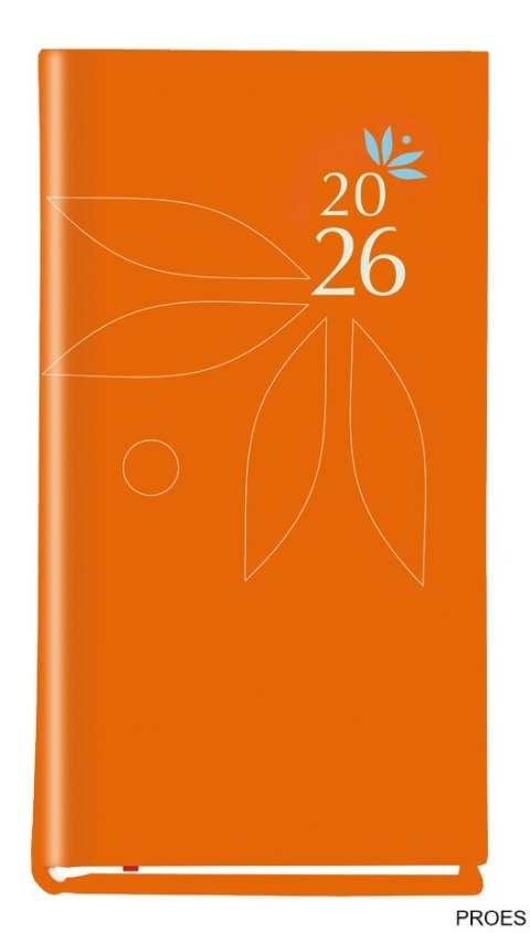 Terminarz Koliber 75x130mm 2026 pomarańczowy Michalczyk i Prokop T-320-07