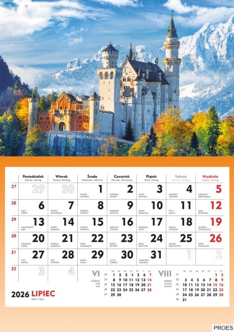 Terminarz Ścienny 2026 Michalczyk i Prokop T-107S-1