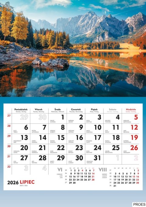 Terminarz Ścienny 2026 Michalczyk i Prokop T-107S-2