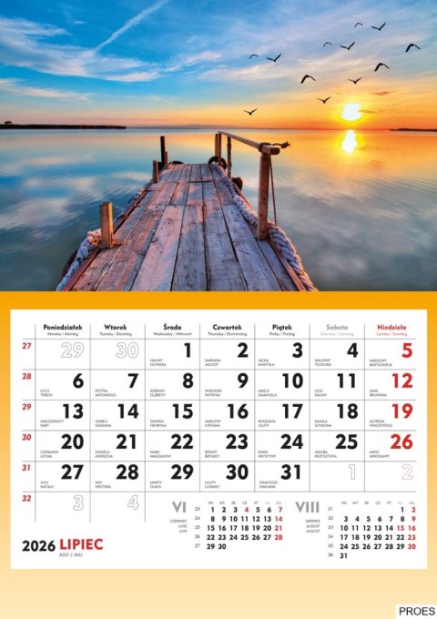 Terminarz Ścienny 2026 Michalczyk i Prokop T-107S-5