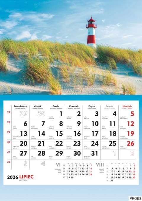 Terminarz Ścienny 2026 Michalczyk i Prokop T-107S-6